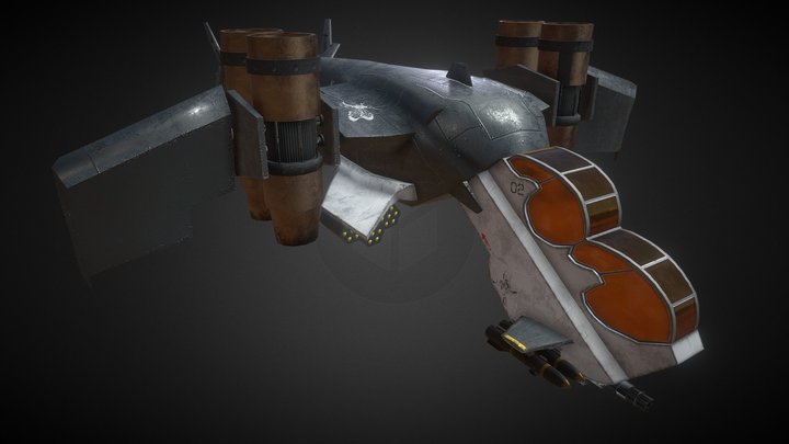 Dragonfly gunship 3D Model