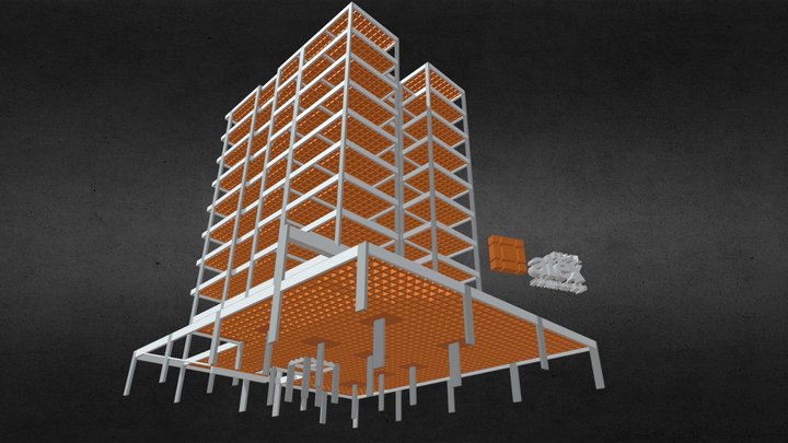 Estudo Atex - Laje Nervurada 3D Model