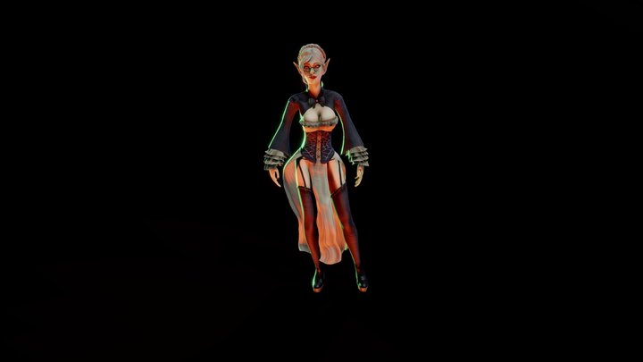 Female elf 3D Model