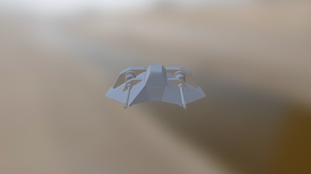 Star Wars Snowspeeder No Texture 3D Model