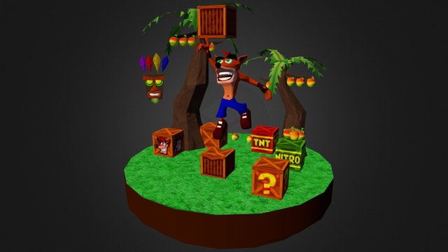 Crash Bandicoot - Diorama 3D Model