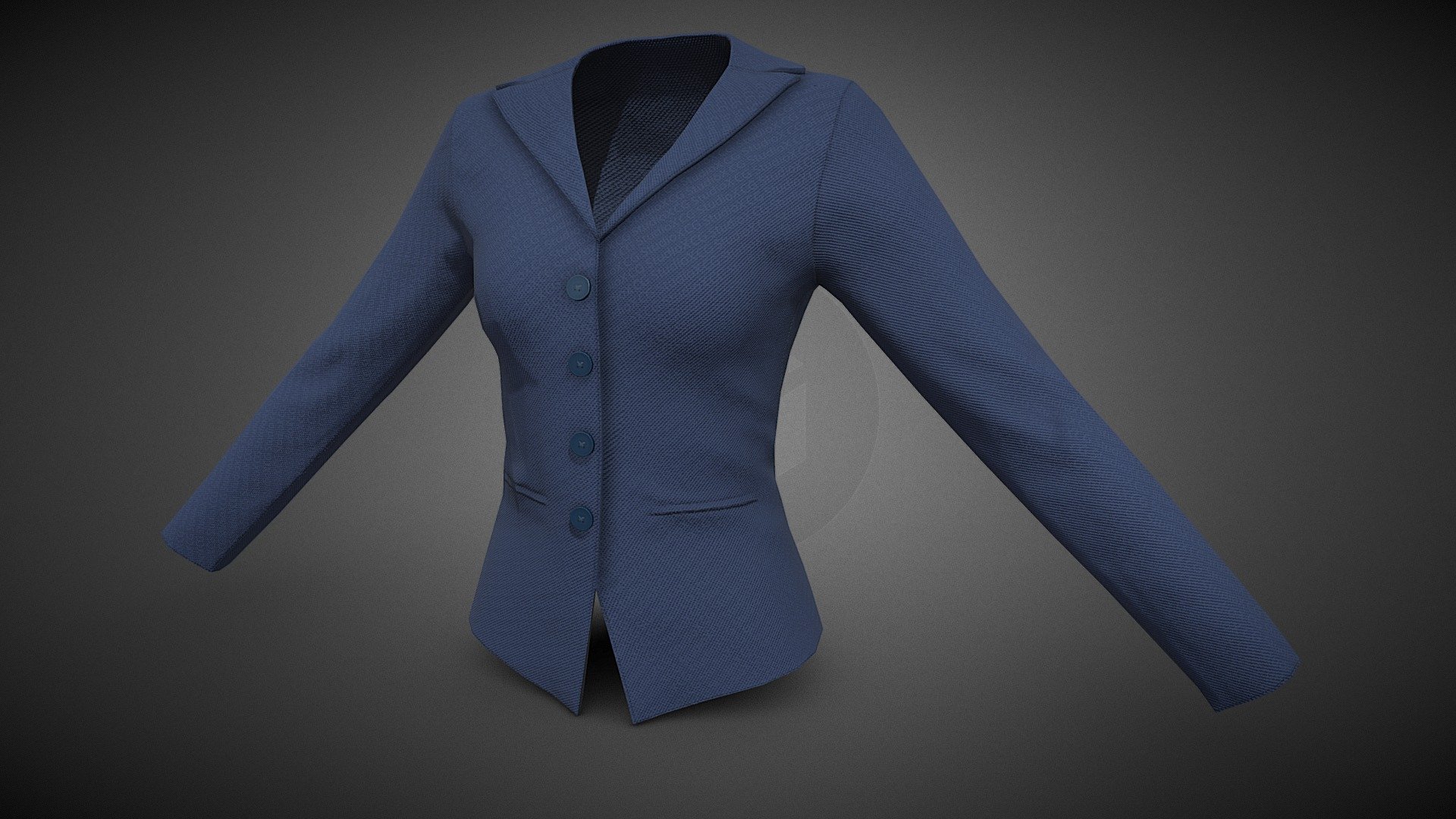 Blue Woman Blazer - Buy Royalty Free 3D model by CG StudioX (@CG ...