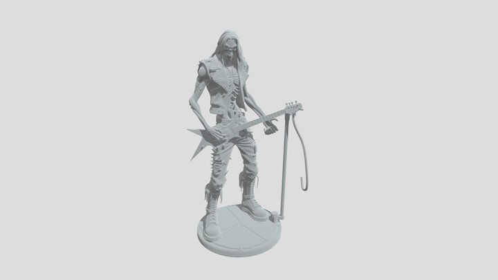 Zombie Rockstar 3D Model
