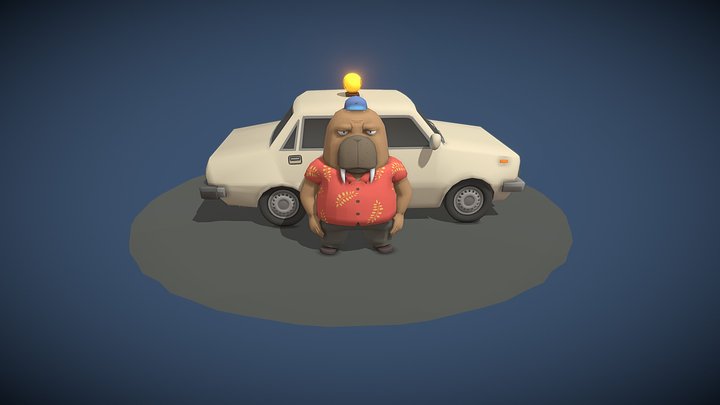 Odd Taxi - FanArt 3D Model