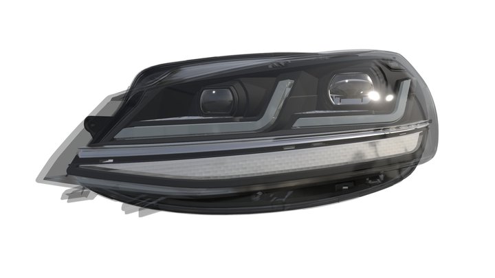 LEDriving Headlights for Golf 7.5 Black Edition 3D Model