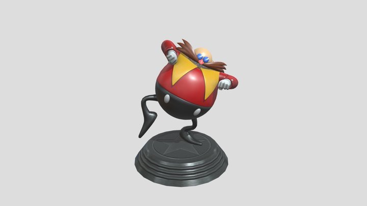 Sonic Generations - Classic Dr Eggman Statue 3D Model