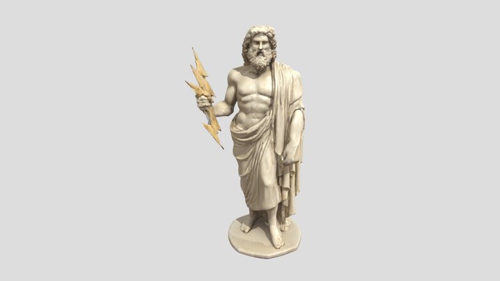 Zeus with Lightning Bolt 3D Model