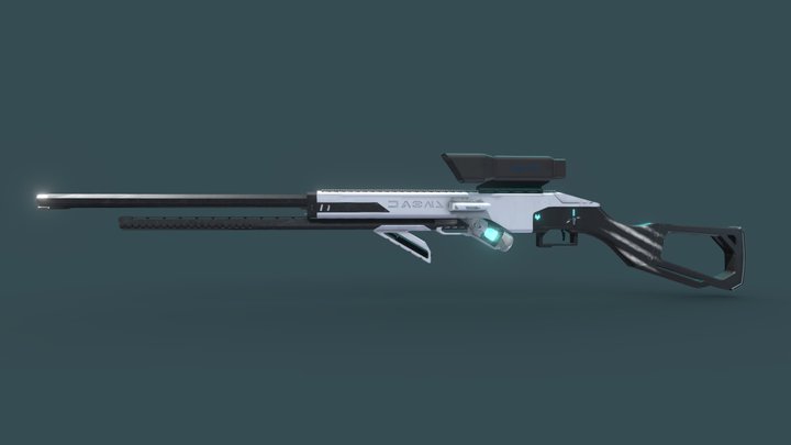 Kyberrifle - Sci-Fi Sniper Rifle 3D Model