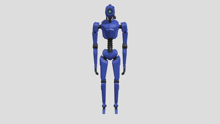 Cyclops Robot (Simple Texture) 3D Model