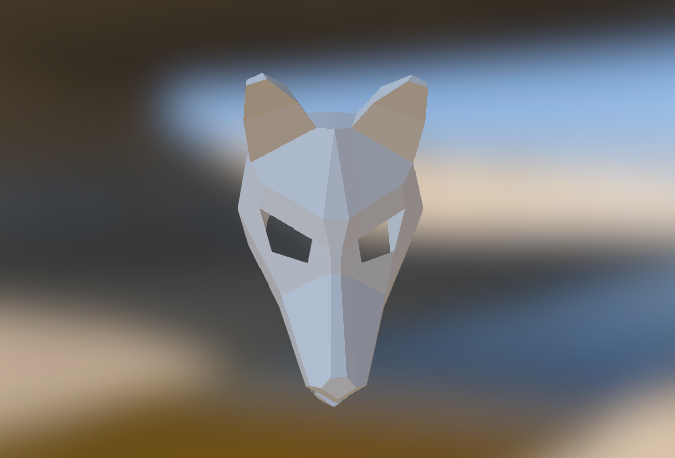 Máscara Low Poly Coyote1 - 3D model by Pineal [f028b55] - Sketchfab