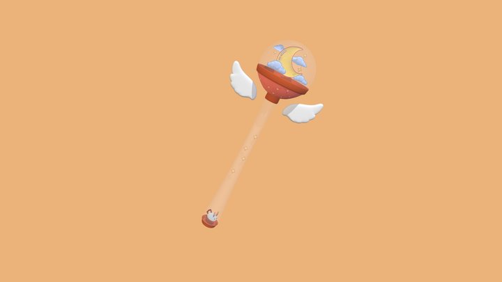 Cajado de Lua 🌙 (Moon Staff) 3D Model