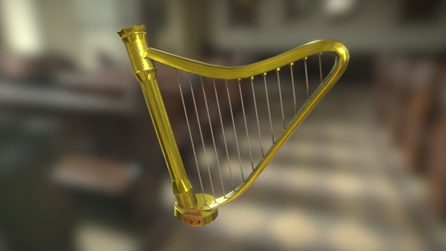 Harp game model 3D Model
