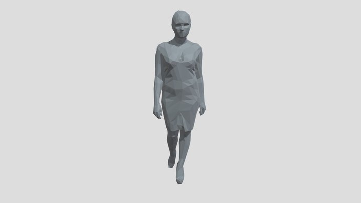Lowpoly Female Catwalk – Gratis 3D-model STL