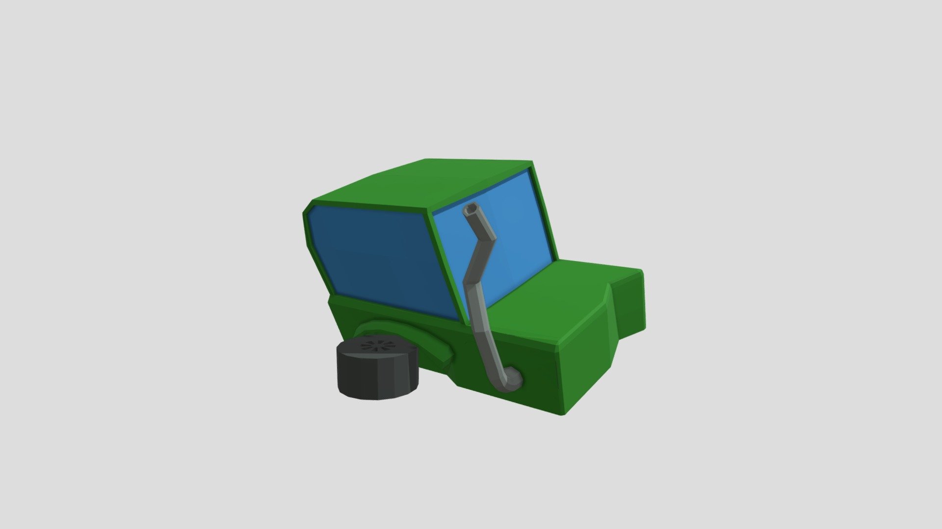broken Tractor Lowpoly