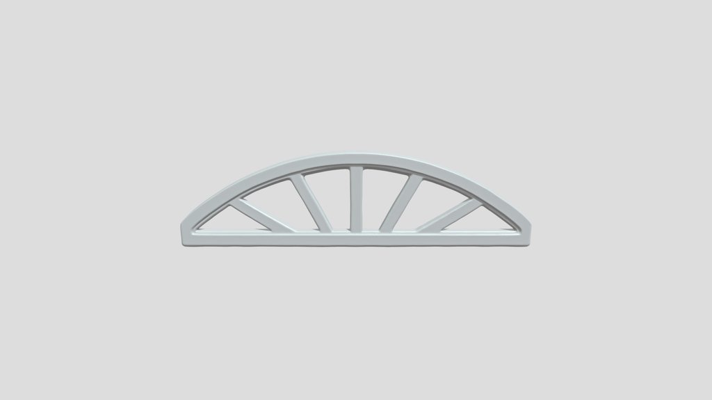 Green semicircular window grille
