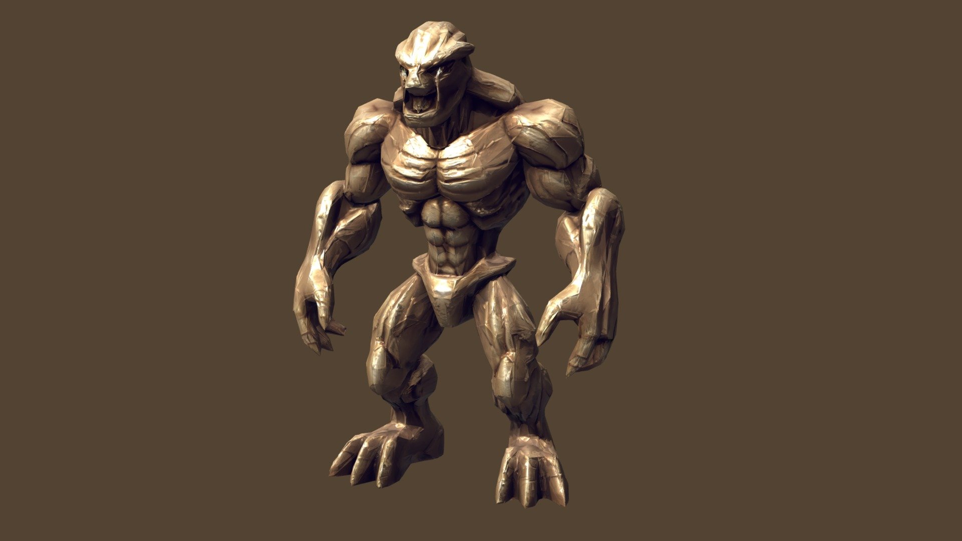 Strong Humanoid creature + PBR - Download Free 3D model by Ahmed S ...