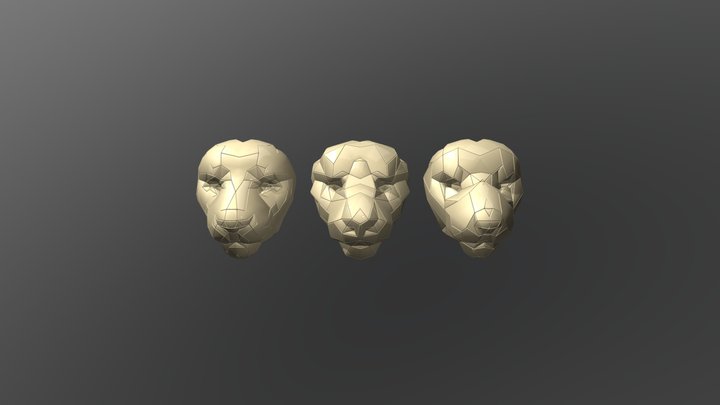 3 Tigers 3D Model