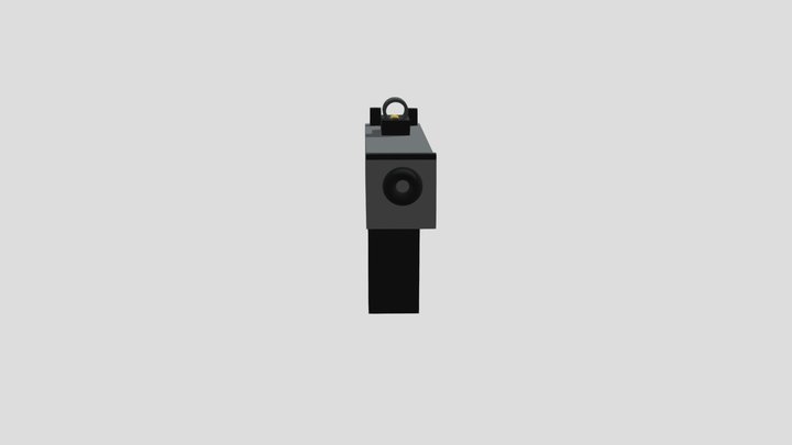 Free to use pistol with clear sight 3D Model