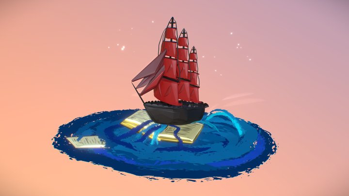 Scarlet Sails in VR 3D Model