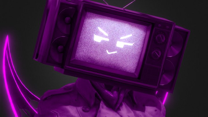 Upgraded TV Woman 3D Model