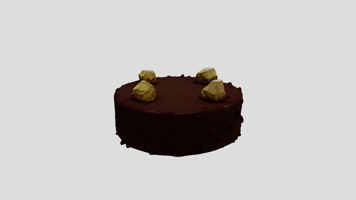 Chocolate Cake 3D Model – Realistic Dessert