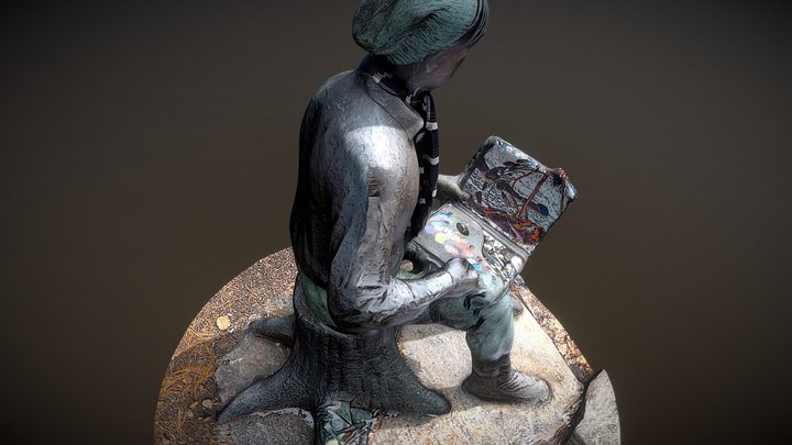 Tom Thomson Statue 3D Model