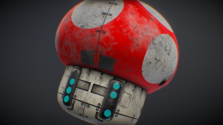 Apocolyptic Mario Shroom 3D Model