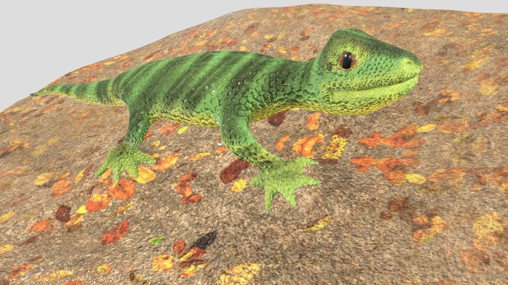 3D Lizard Sculpture 3D Model