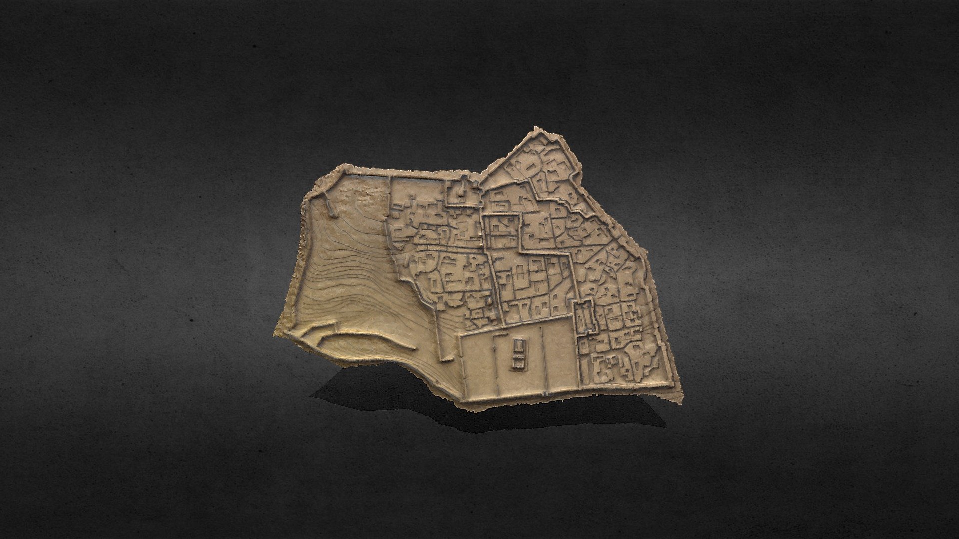 Mapa de Jerusalén (Sinagoga del Tránsito,Toledo)