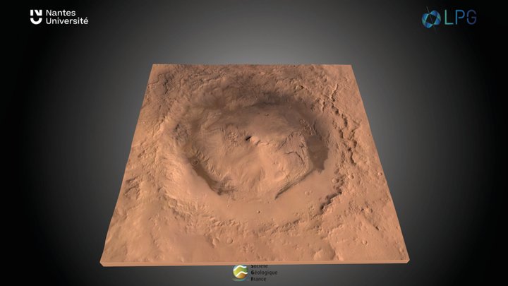 Mars - cratère de Gale – Modelo 3D gratuito STL