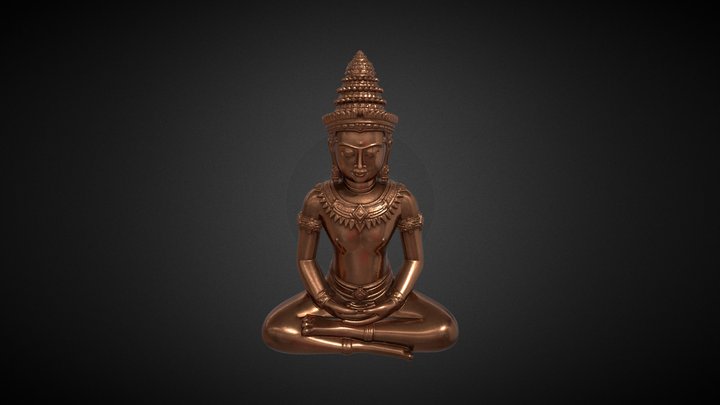 Gen. Khmer Meditating Buddha, 12th century, – Kostenloses 3D-Modell STL