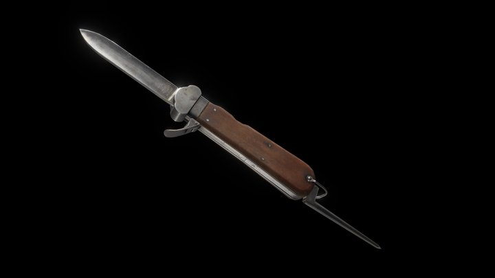 German Paratrooper Knife 3D Model