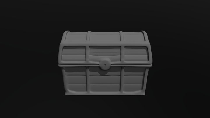 3D Stylized Chest 3D Model