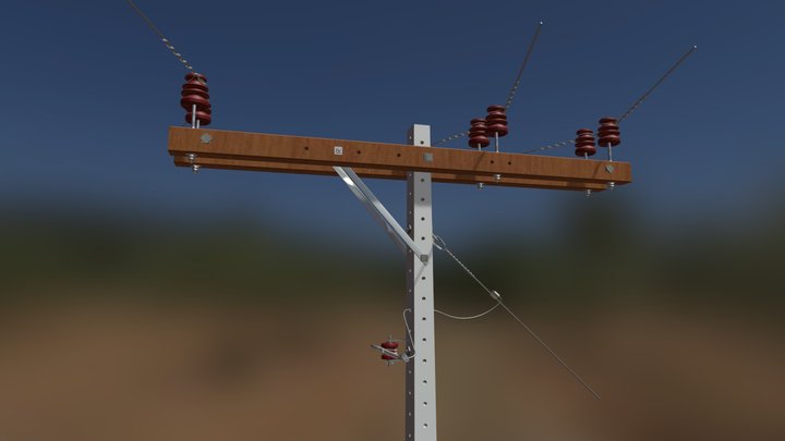 ESTRUTURA N2 – NBI 170 kV – Kostenloses 3D-Modell STL