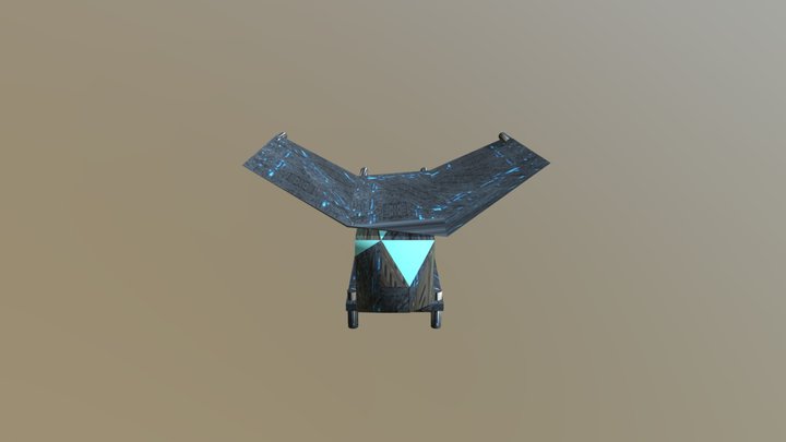 Dropship Raider Textured Low Poly 3D Model