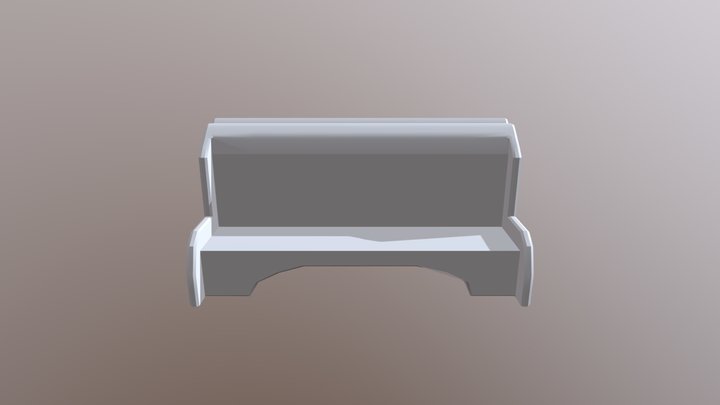 Church Bench (Non-Textured) 3D Model
