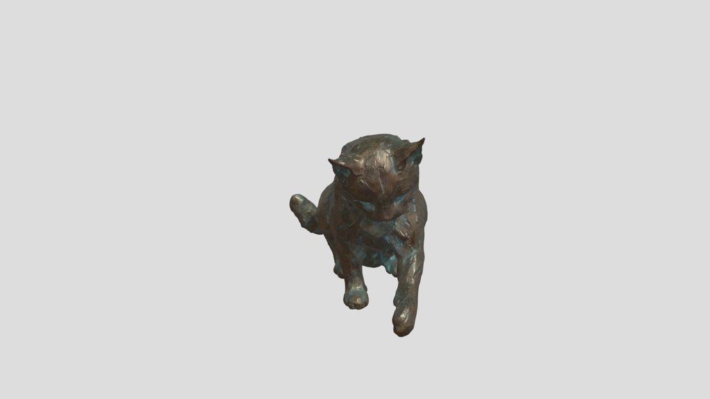 Gravity Exploring Cat Sculpture