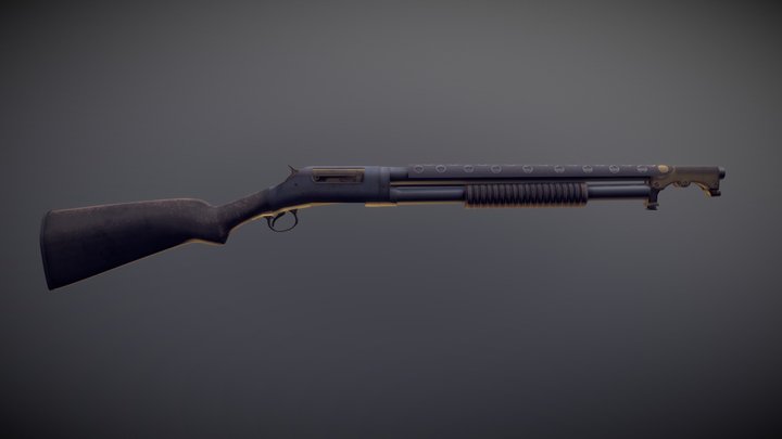 Trench Gun 3D Model