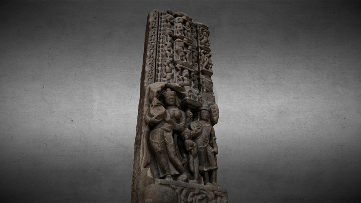 Fragment of a doorframe representing Vishnu – Modelo 3D gratuito STL