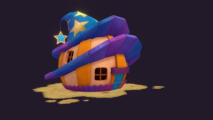 Cartoon Witch house 3D Model