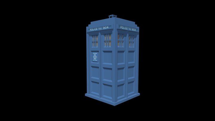 1980s Police Box 3D Model
