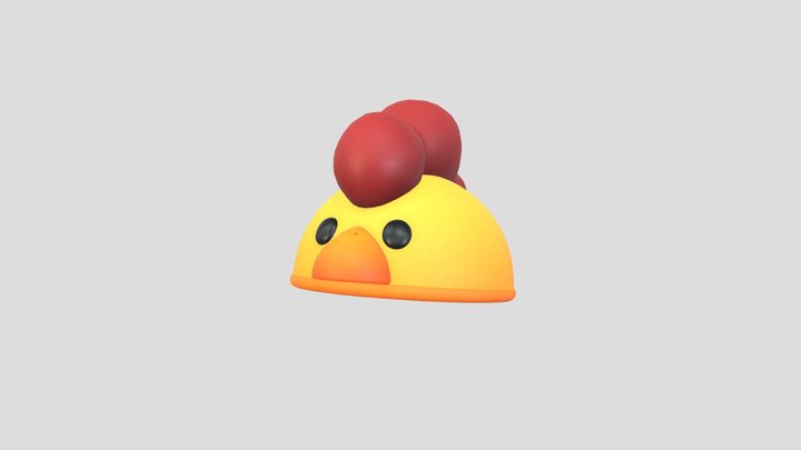 Hat023 Chicken Hat 3D Model