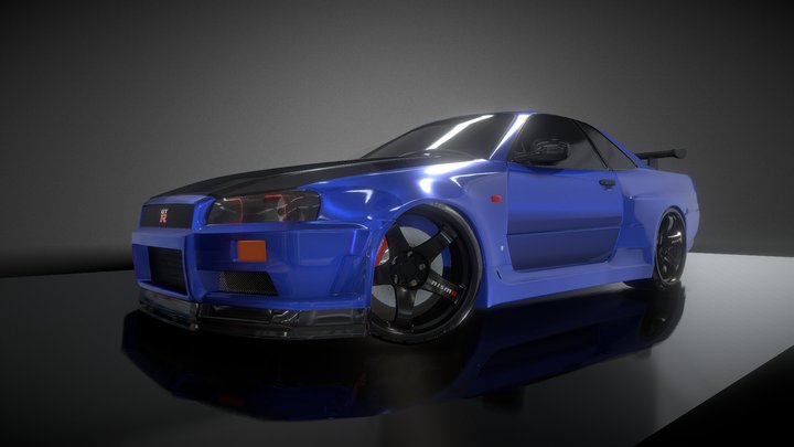GTR-r34 3D Model