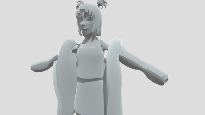 Creepy Girl 3D Model