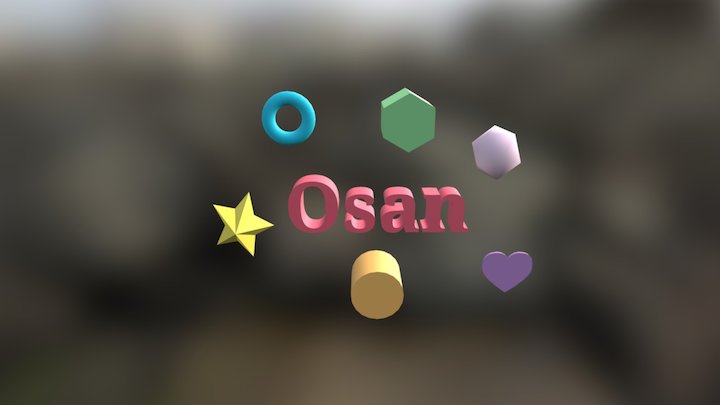 Osan Name in 3D (in text) 3D Model