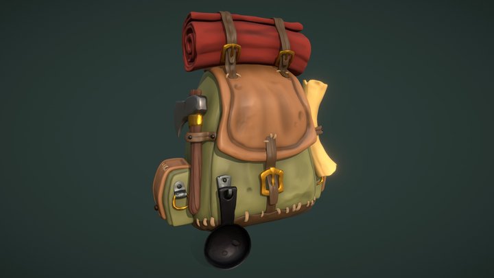 Stylized Backpack Arnold De Rauw 3D Model