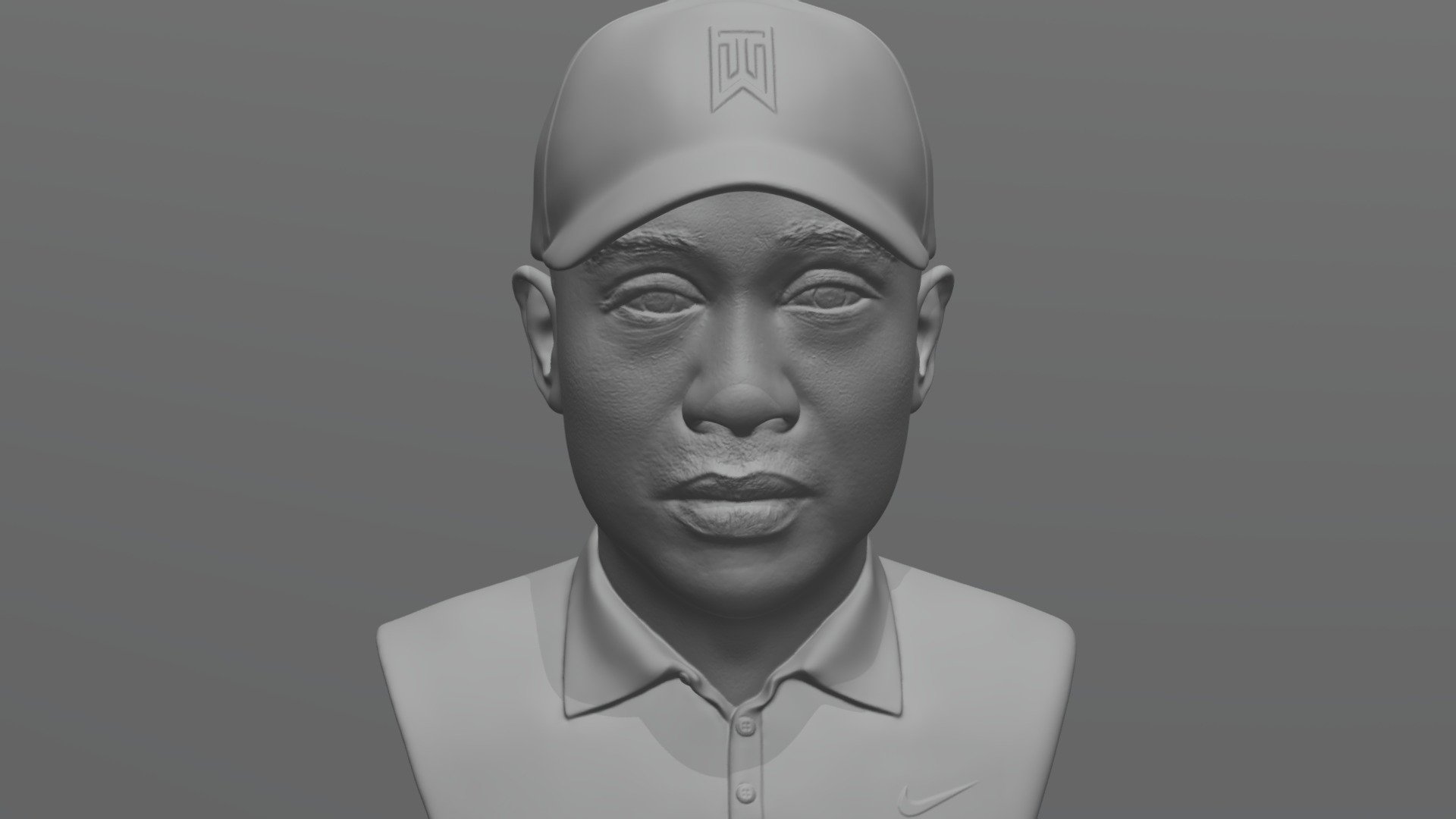 Tiger Woods bust for 3D printing