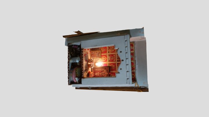 Mini Hindu Pooja Room of gods 3D Model