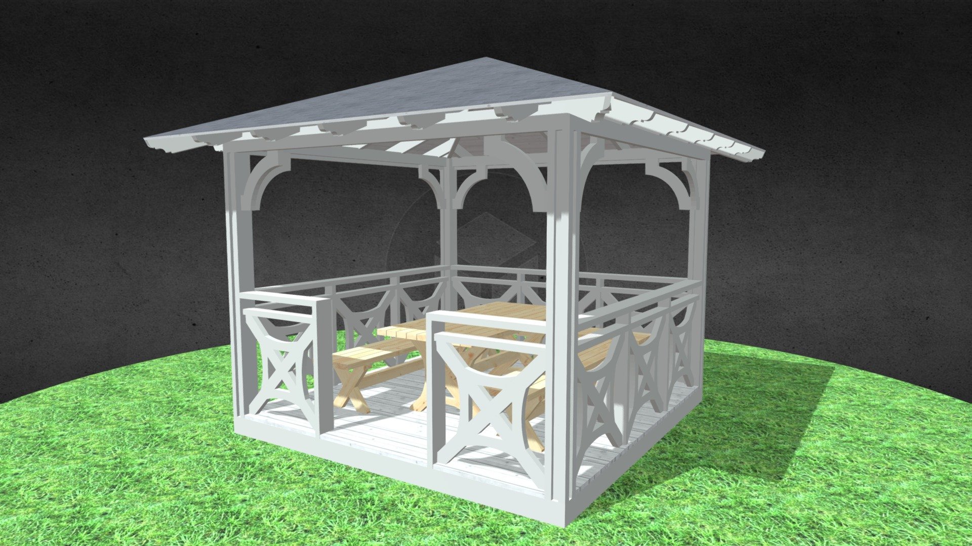 Pavėsinė Evb1 3d Model By Veber Wood Rendersales F045384 Sketchfab 4749