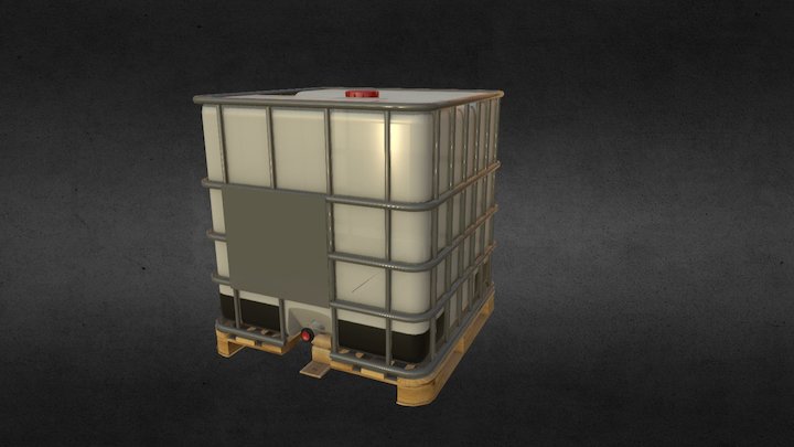 Container  Plastico 1000L 3D Model